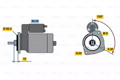 Стартер BOSCH 0 001 110 007