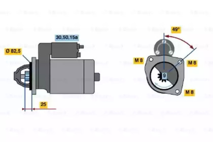 Стартер BOSCH 0 001 110 027