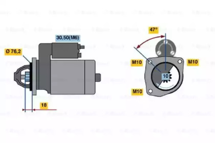 Стартер BOSCH 0 001 110 104