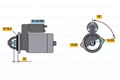 Стартер BOSCH 0 986 019 960