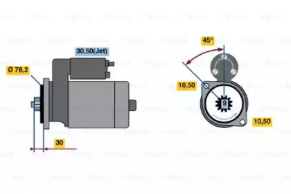 Стартер BOSCH 0 001 124 013