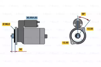 Стартер BOSCH 0 001 124 026