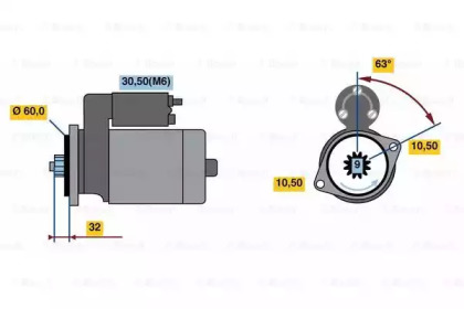 Стартер BOSCH 0 001 125 613