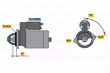 Стартер BOSCH 0 001 138 011