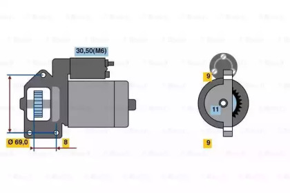 Стартер BOSCH 0 001 148 009