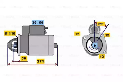 Стартер BOSCH 0 001 218 163