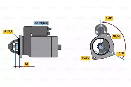 Стартер BOSCH 0 001 263 022