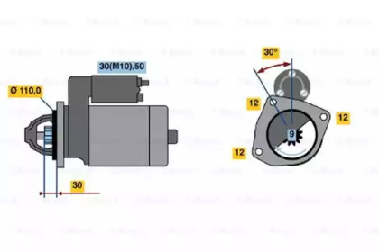 Стартер BOSCH 0 001 362 073