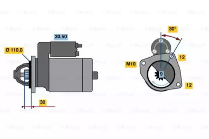 Стартер BOSCH 0 001 362 102