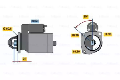 Стартер BOSCH 0 001 365 004