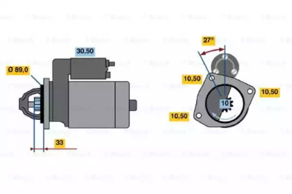 Стартер BOSCH 0 001 368 072