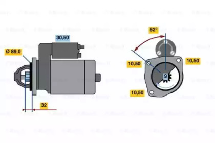 Стартер BOSCH 0 001 369 014