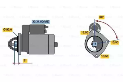 Стартер BOSCH 0 001 371 119