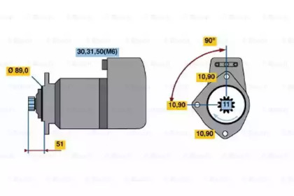 Стартер BOSCH 0 001 416 036