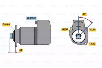 Стартер BOSCH 0 001 416 043