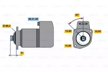 Стартер BOSCH 0 986 011 530