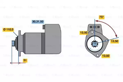 Стартер BOSCH 0 001 416 062