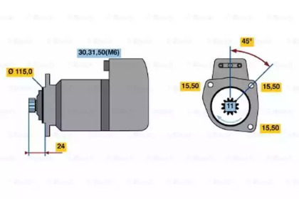 Стартер BOSCH 0 001 417 073