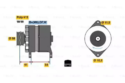 Генератор BOSCH 0 986 044 280