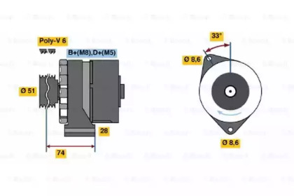 Генератор BOSCH 0 986 039 620