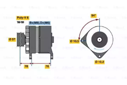 Генератор BOSCH 0 986 038 310