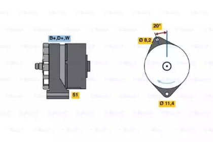 Генератор BOSCH 0 986 033 840