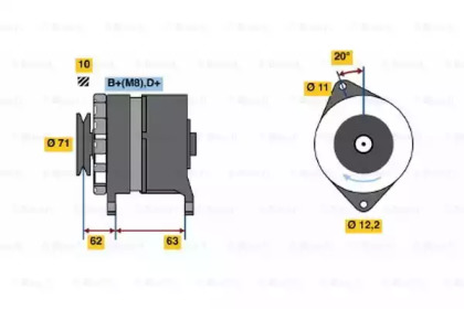 Генератор BOSCH 0 986 035 020