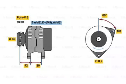 Генератор BOSCH 0 986 037 110