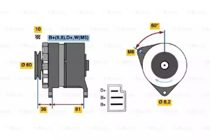 Генератор BOSCH 0 986 036 020