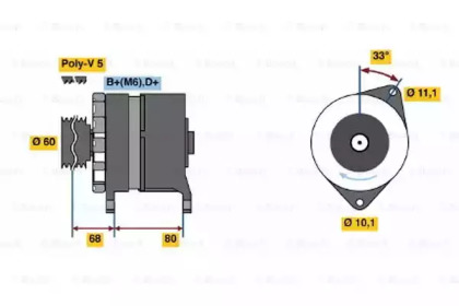 Генератор BOSCH 0 986 046 450