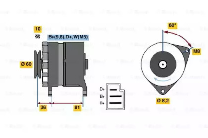 Генератор BOSCH 0 986 033 830