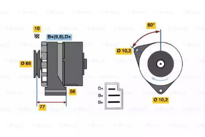 Генератор BOSCH 0 986 031 400