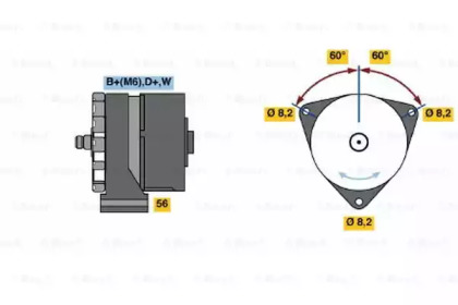 Генератор BOSCH 0 986 031 270