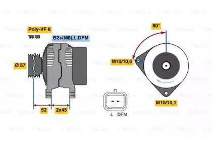 Генератор BOSCH 0 121 715 101