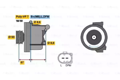 Генератор BOSCH 0 122 0AA 1P0