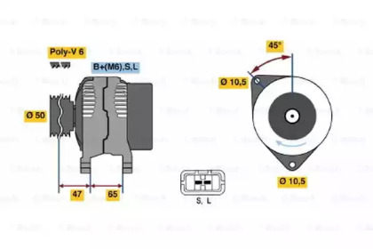 Генератор BOSCH 0 986 038 460