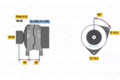 Генератор BOSCH 0 986 038 030