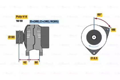 Генератор BOSCH 0 123 310 014