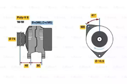 Генератор BOSCH 0 986 038 060