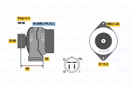 Генератор BOSCH 0 123 315 020