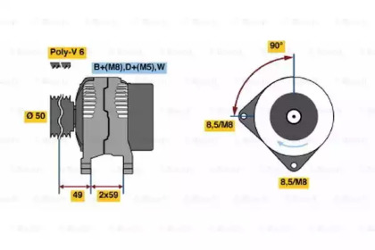 Генератор BOSCH 0 986 038 610