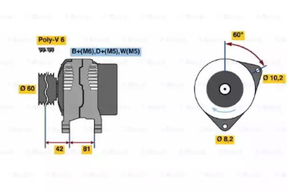 Генератор BOSCH 0 986 038 660