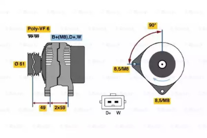 Генератор BOSCH 0 986 046 010