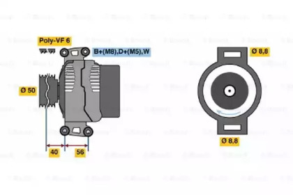 Генератор BOSCH 0 123 320 051