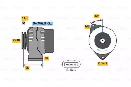 Генератор BOSCH 0 123 325 008