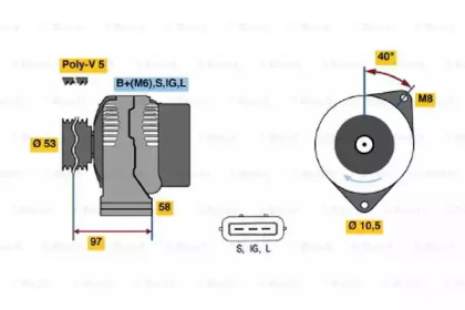 Генератор BOSCH 0 986 041 170