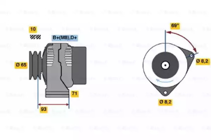 Генератор BOSCH 0 986 039 180