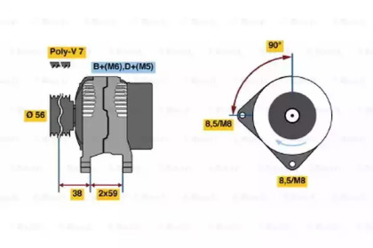 Генератор BOSCH 0 123 510 037