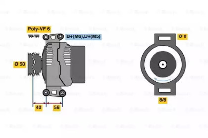 Генератор BOSCH 0 123 510 108