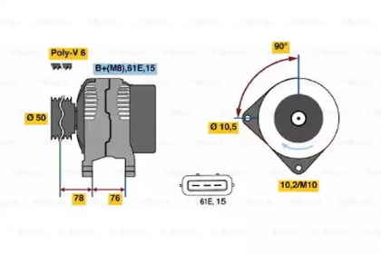 Генератор BOSCH 0 986 039 720